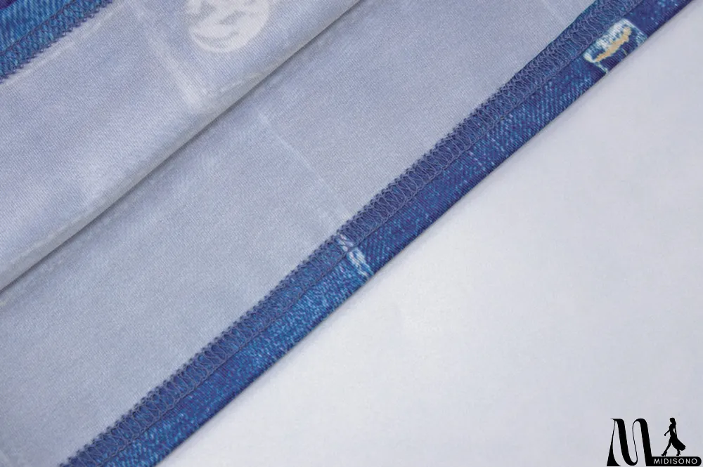 MidiSono - Women's Spring Fashion Print Style Slim Low Back Strapless Bodycon Dress