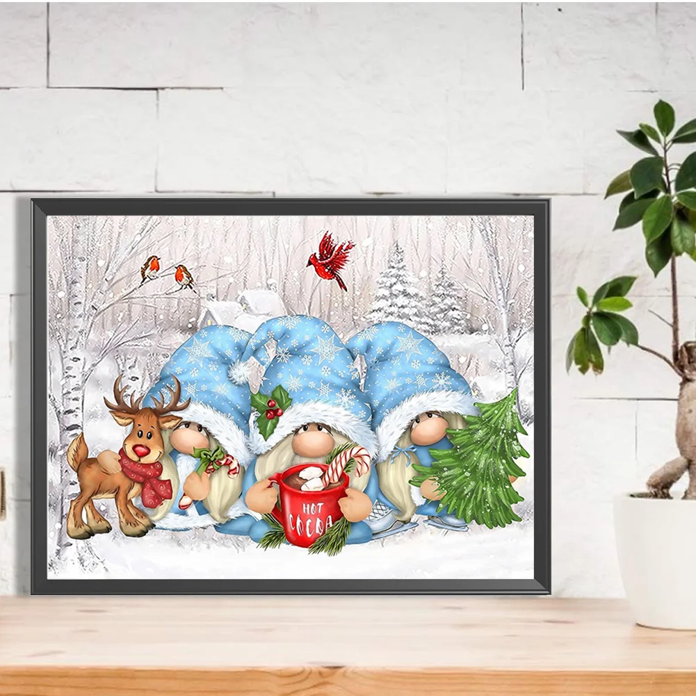 Diamond Painting - Full Square Drill - Winter Gnome(Canvas|40*30cm)