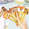 (US Only)6pcs Cartoon Animal Pattern 2D/Flat DIY Diamond Painting Ruler Bookmark Set