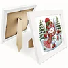 5D DIY Partial Special Shaped Drill Diamond Painting Xmas Snowman With Frame Kit19.2x19.2cm