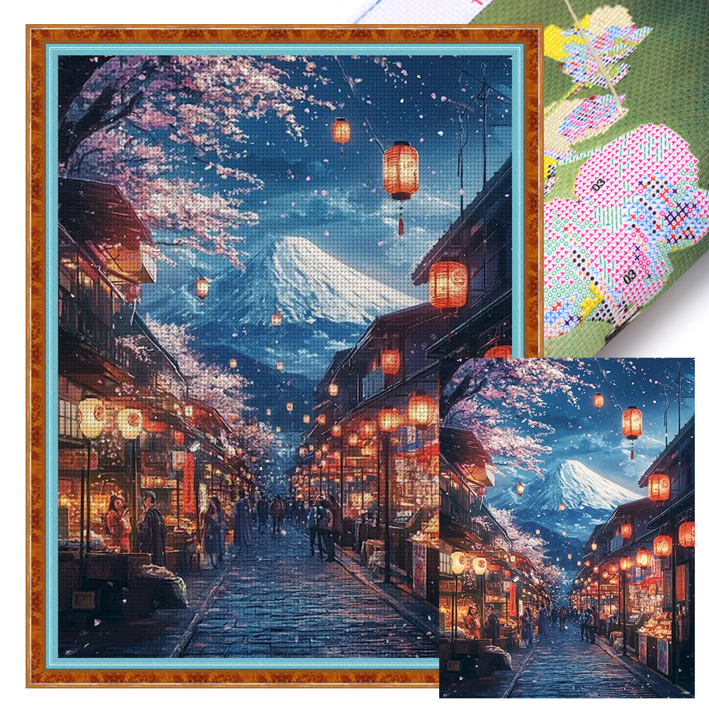 Rich Shishan Mountain Full 11CT Pre-stamped Canvas(45*60cm) Cross Stitch