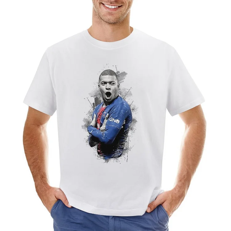 Kylian Mbappe Inspired Art Men's Soccer Culture Tee