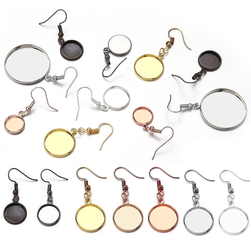 10 PCS/Package Iron Copper Solid Color Hook Earring Findings