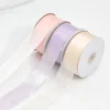Soft Purple Pink Beige Gauze 2.5cm x 9m Bouquet Gift Wrapping Ribbon