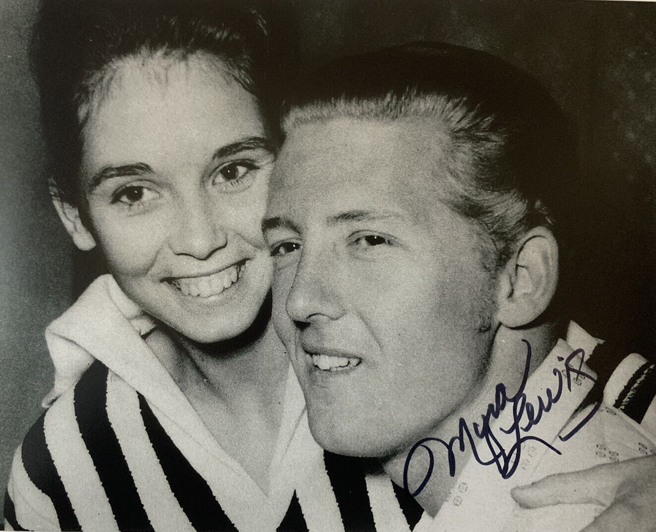 MYRA LEWIS HAND SIGNED 8x10 Photo Poster painting JERRY LEE LEWIS EX-WIFE AT 13 AUTOGRAPH RARE