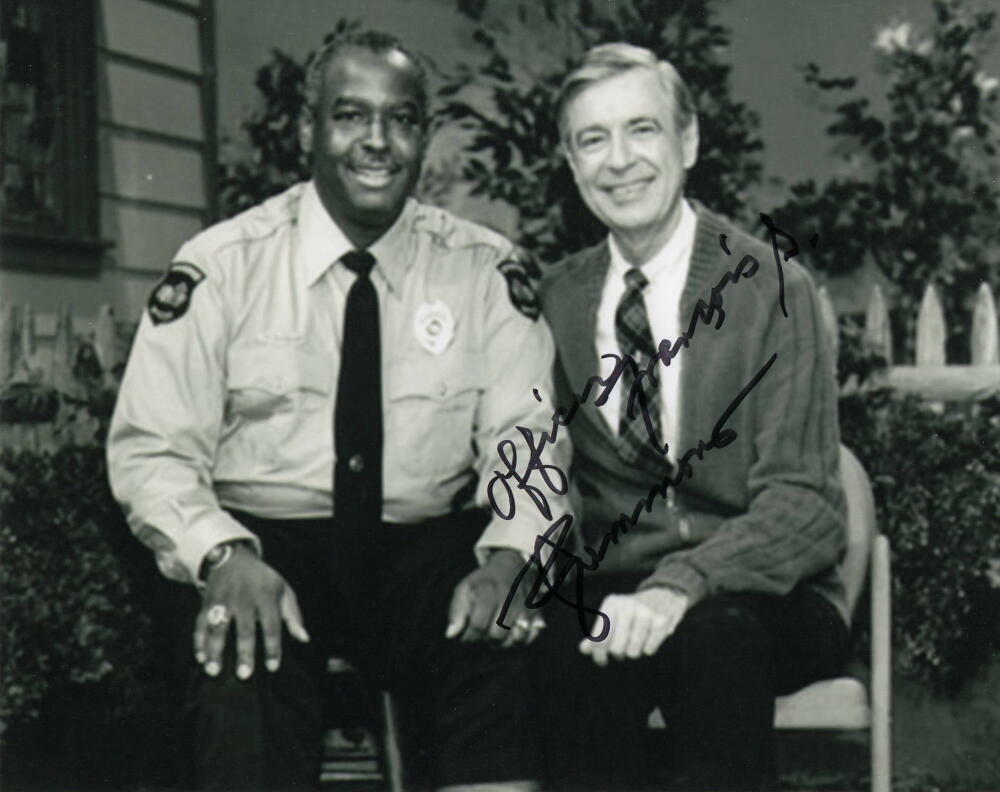 OFFICER CLEMMONS SIGNED AUTOGRAPH 8X10 Photo Poster painting - MISTER ROGERS' NEIGHBORHOOD POOL