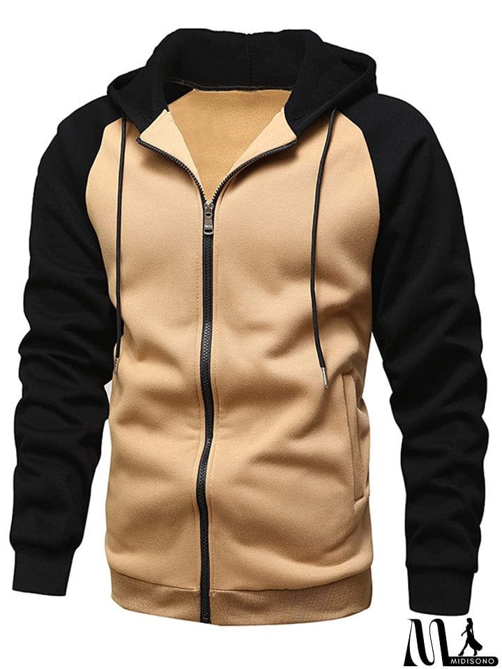 MidiSono - Contrast Color Sports Casual Fitness Workout Tops For Men