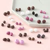 Elegant Purple Brown Ceramic Beads DIY Jewelry Accessories