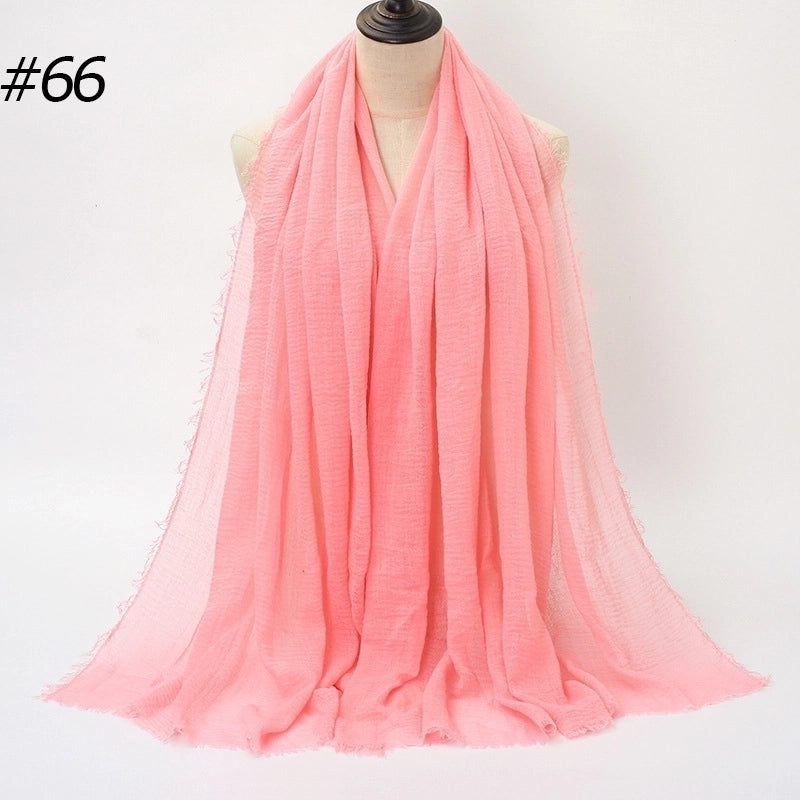 20 Pieces Fashion Solid Color Cotton Pashmina Scarves