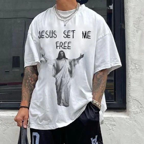 Jesus Just Save Me Free Short Sleeve T-Shirt