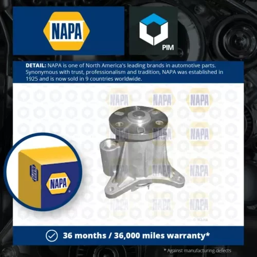 Water Pump fits LAND ROVER DISCOVERY Mk3, Mk4 2.7D 04 to 18 Coolant NAPA 1311325 Parts