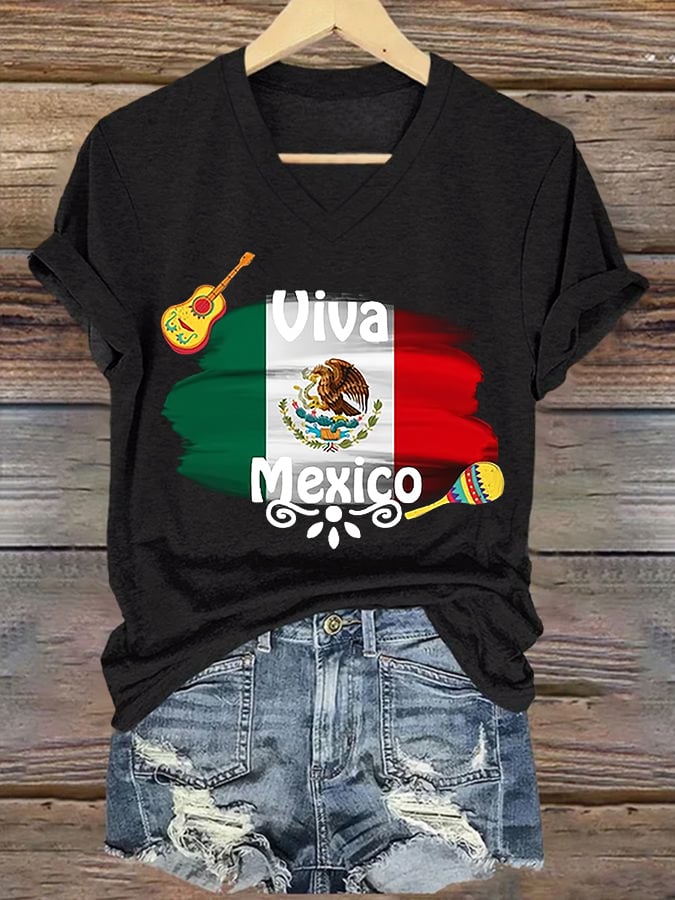 Women's Viva Mexico Print T-Shirt