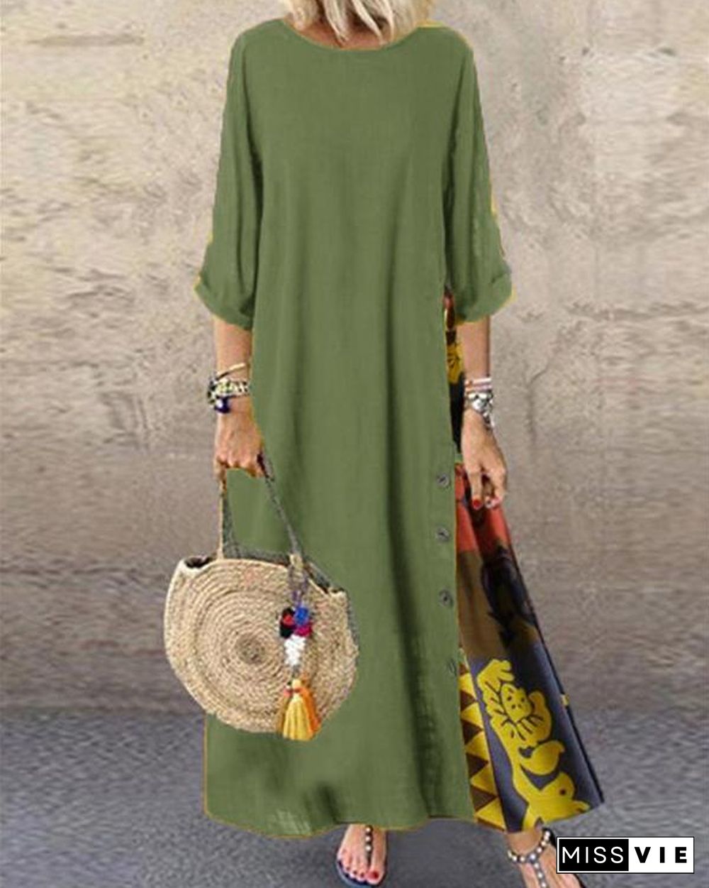 Women's Swing Dress Print Maxi Long Dress