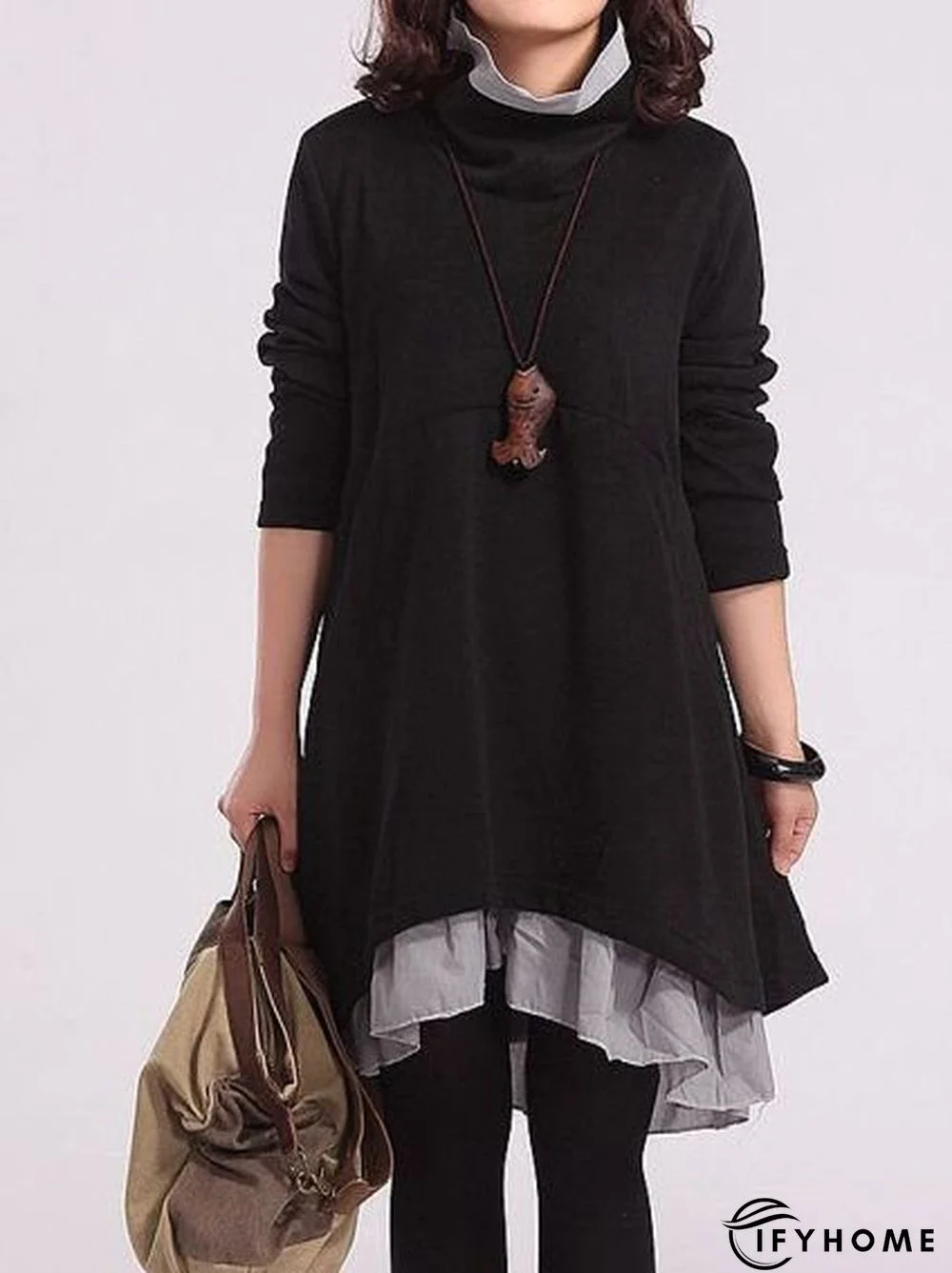 Vintage Fashion long sleeve dress | IFYHOME