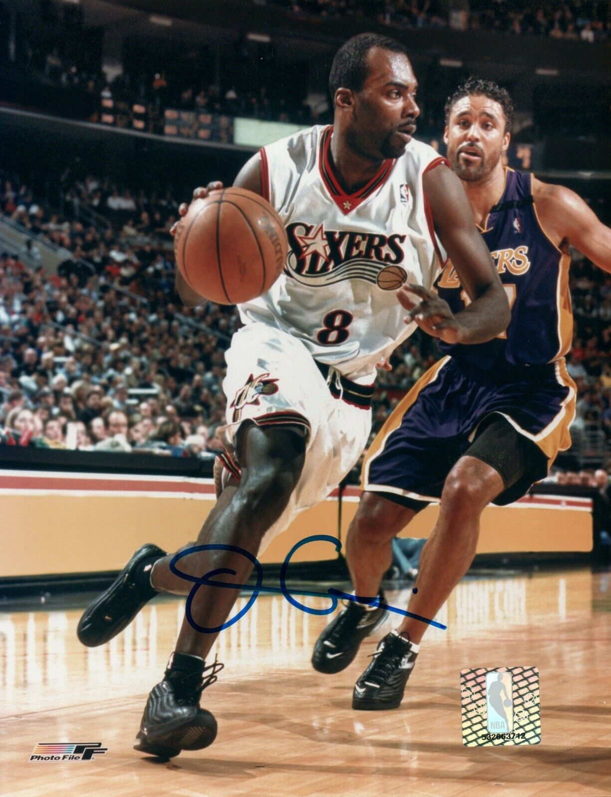 Aaron McKie NBA Philadelphia 76ers Hand Signed Autograph 8x10 Photo Poster painting NBA Hologram