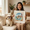 Shih Tzu Seaside Puppy-14CT Stamped Cross Stitch 30*30cm tapestrymarket