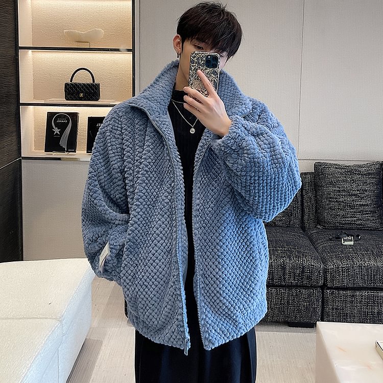 Dawfashion-Rabbit Fur Niche Plus Cotton Padded Jacket-Yamamoto Diablo Clothing