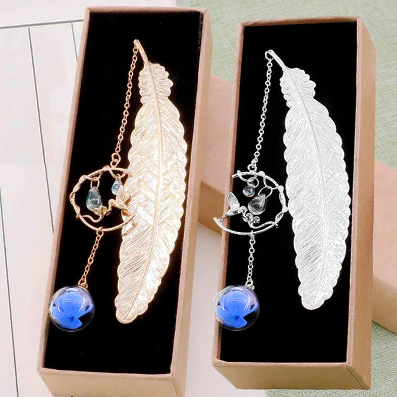 Hummingbird Feather Bookmark - 2Pcs