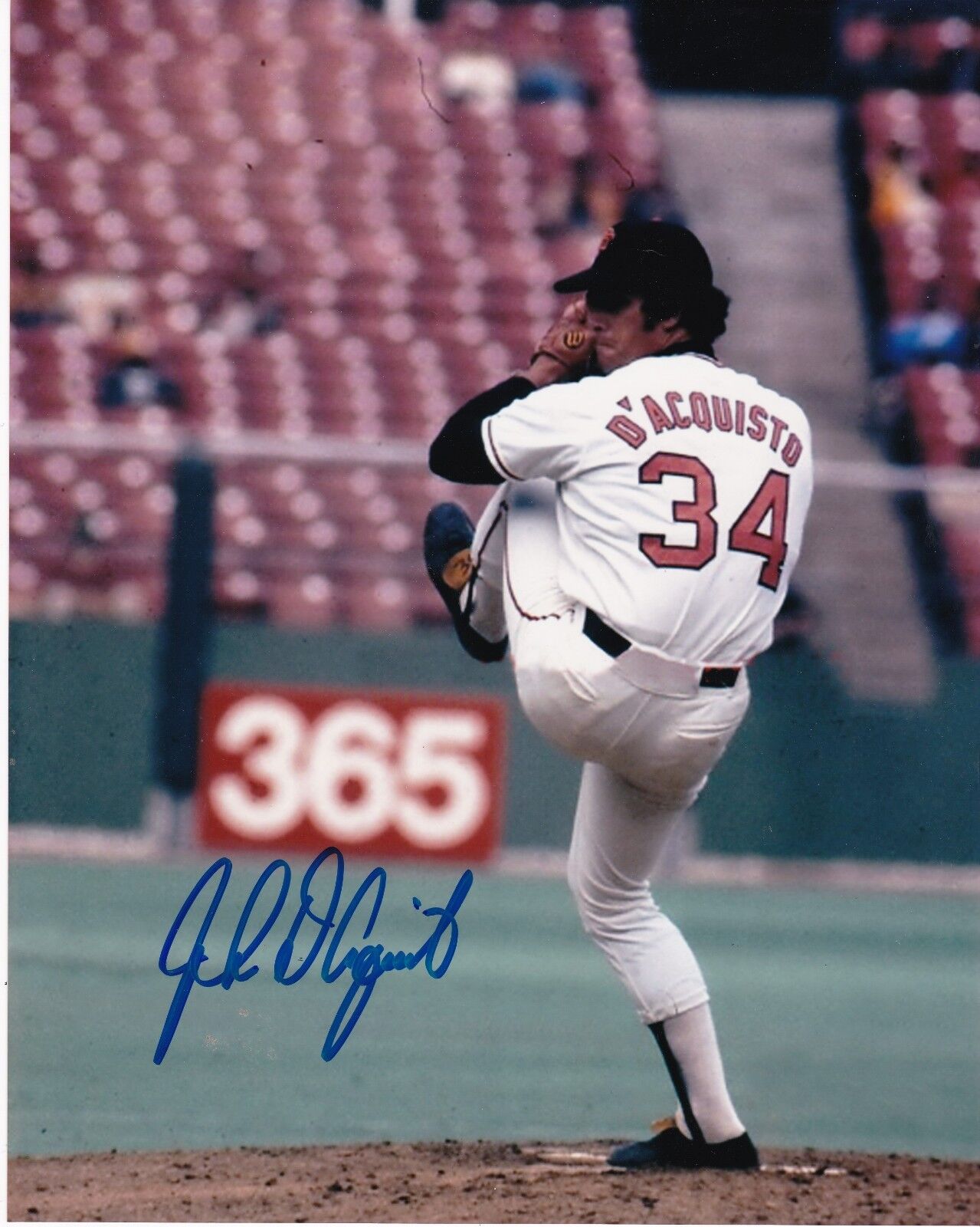 JOHN D'ACQUISTO SAN FRANCISCO GIANTS ACTION SIGNED 8x10