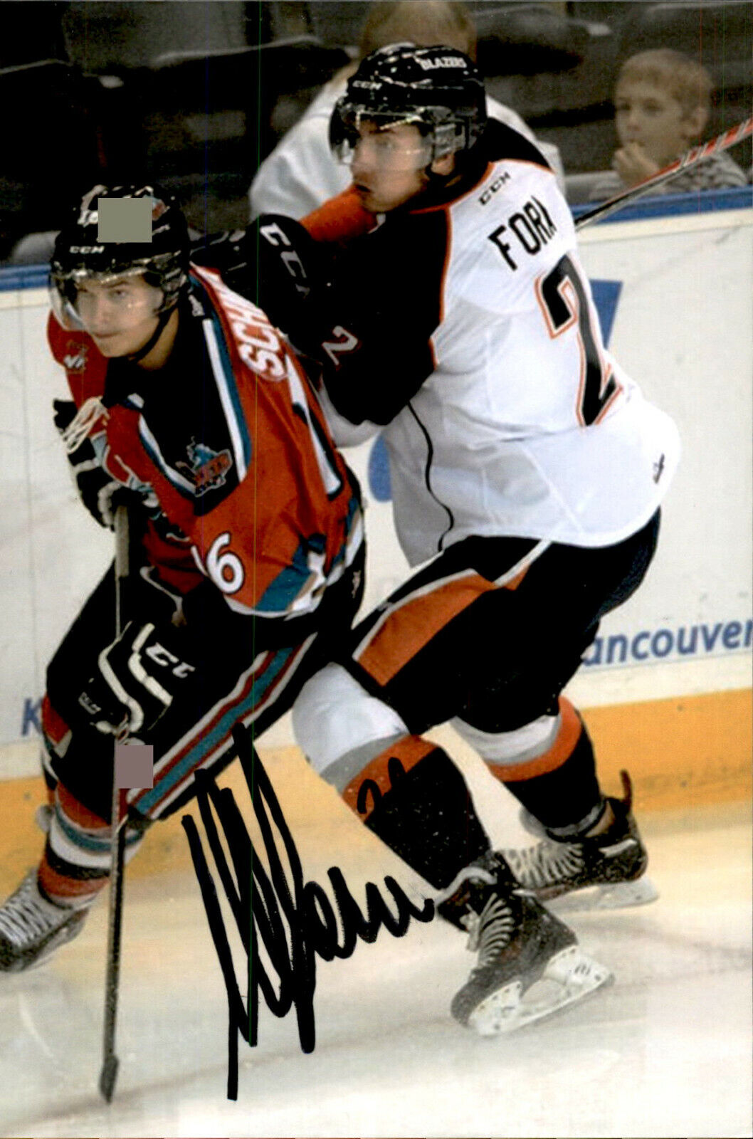 Michael Fora SIGNED 4x6 Photo Poster painting KAMLOOPS BLAZERS