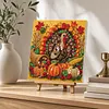 Framed Turkey - DIY Button Art Painting Kit for Creativity DIY Pearl Dot Crafts for Gift Home Wall Decor 30*30CM