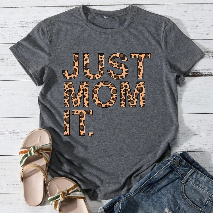 just mom it Round Neck T-shirt-Annaletters