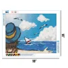 Girl Hugging The Sea  | Full Round Diamond Painting Kits
