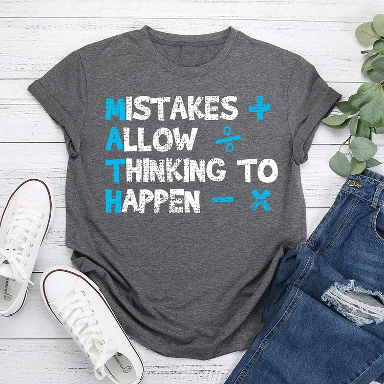 ANB - Mistakes allow thinking to happen Book Lovers Tee Tee -08131
