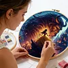 Beauty and Beast Full 14CT 2 Strands DIY Stamped Cross Stitch Kits for Beginners Adults Home Wall Decor Cross Stitch Art and Crafts Kits 40x40cm tapestrymarket
