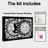 uk.everydayedeals DIY Pearl Painting With Frame - Handmade Self-Adhesive Pearls - Stars Moon(20*30cm)