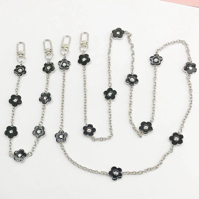 Lady Flower Alloy Chain Mobile Phone Chain