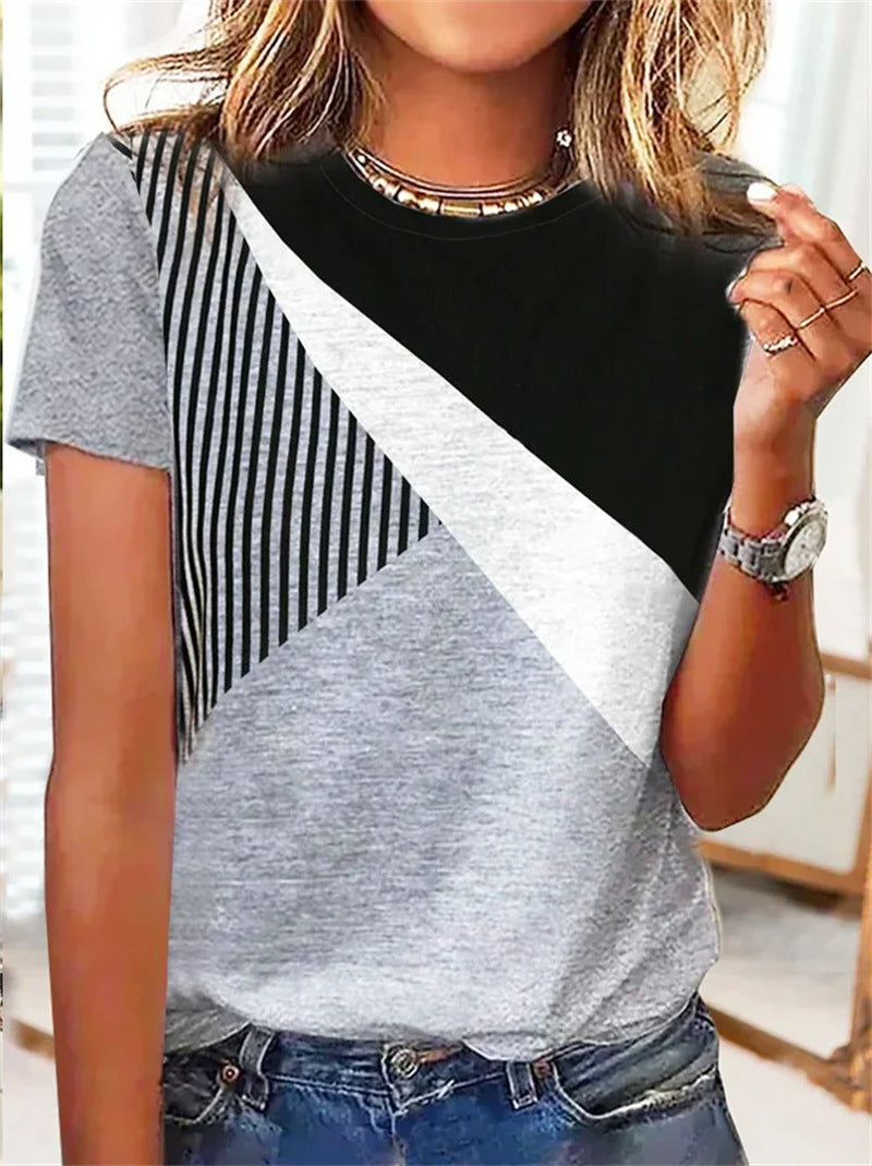 Women Long Sleeve V-neck Graphic Floral Printed Top