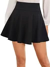 Solid Color A Line Elastic Waist Skirt, Elegant Skirt For Spring & Summer, Women's Clothing