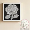 DIY Pearl Painting Rose for Home Wall Decor(25x25cm)