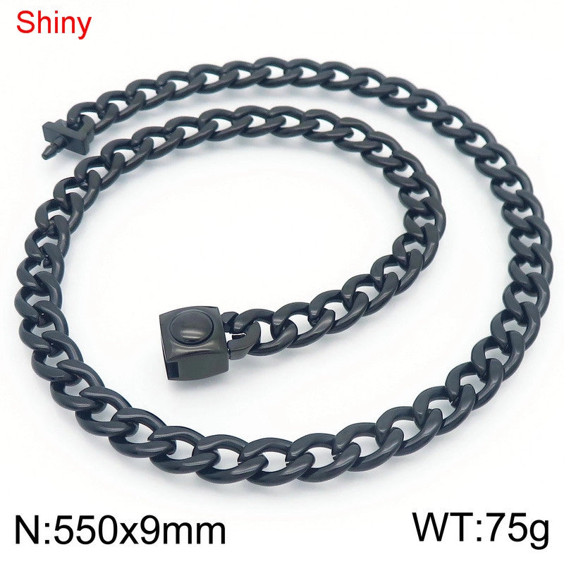 Stainless Steel NK Chain Bracelet Fashion Personality Titanium Steel Figaro Chain Necklace