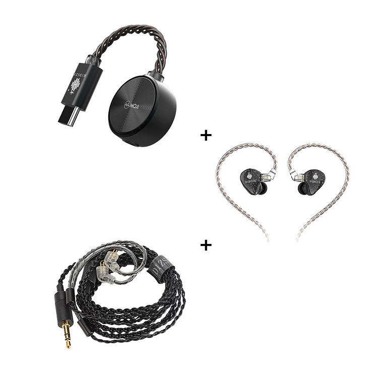 S3 PRO Hi-Res Dongle + MS2 Earphones + 3.5mm Upgrade Cable (0.78 2pin)