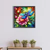 Diamond Painting-DIY Full Round Drill Stained Glass Dragonfly Flower(40*40CM)