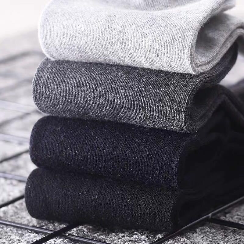 5 Pairs Of Black And White Gray Socks Four Seasons Solid Color Short Tube Invisible Low Socks Sweat-Absorbing 2023 - US $10.49 –P8