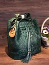 2018 new blue red  luxury high end 100% genuine real crocodile skin lady women bucket shoulder tote bag string closure fast ship