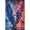 Diamond Painting -DIY Round Drill Independence Day Statue of Liberty with Wing(60*40CM)