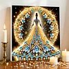 (Pre-Framed)Diamond Painting-DIY Crystal Rhinestone Back View Girl(25x25cm)