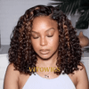  Wear and Go Blonde Highlights Water Wave Minimalist Wigs Casual Glueless with Natural Hairline Wig