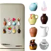 3D Ceramic Vases Fridge Magnet Decorative Vase Fridge Magnet for Fridge Ornament