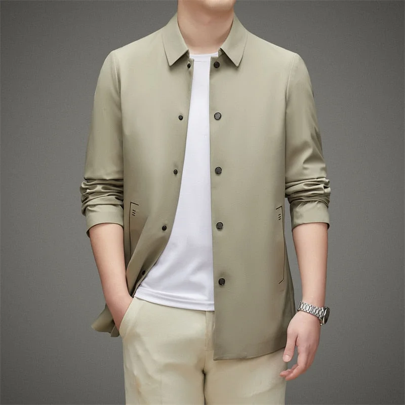 Oocharger Grade Men Business Casual Classic Trench 2023 New Arrival Spring and Autumn Luxury Men's Smart Long Coat Brand Jackets