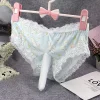 Cute bow men's jj set underwear lace ultra-thin briefs