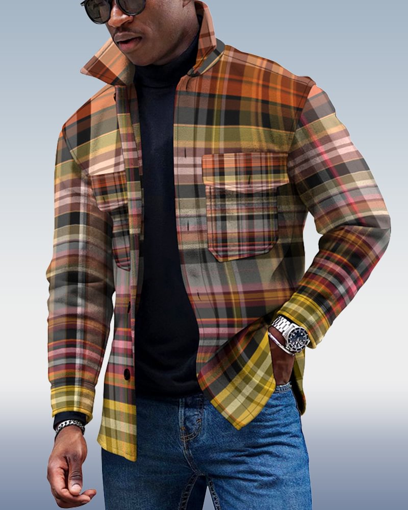 Men's Casual Geometric Pattern Jacket 024