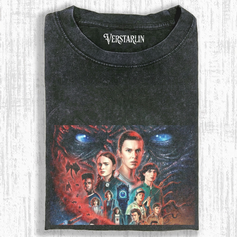 All members gathered Stranger Things