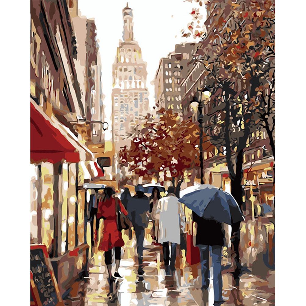 

40x50cm - Paint By Numbers Bustling Street, 501 Original