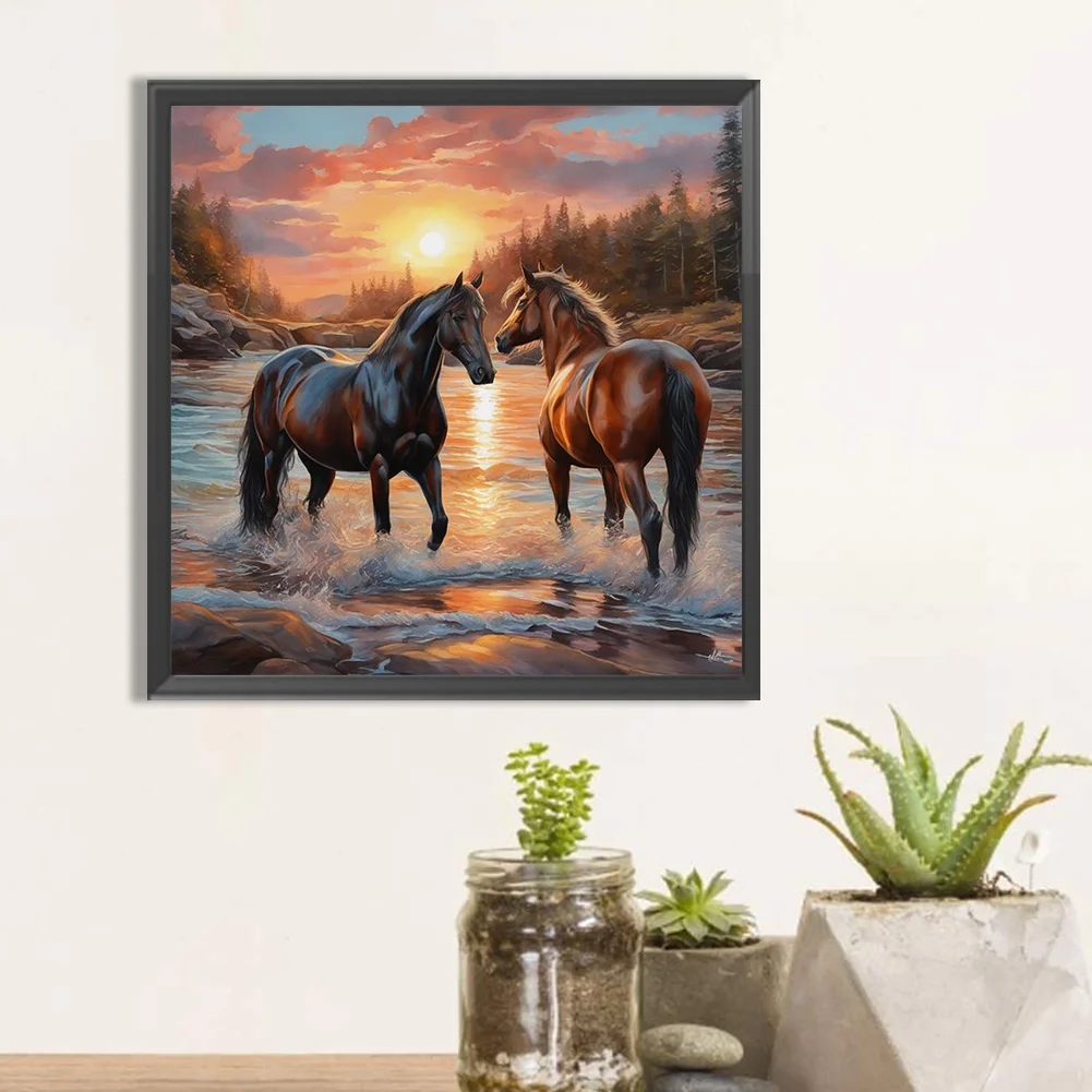 Diamond Painting - Full Round Drill - Horse(Canvas|30*30cm)