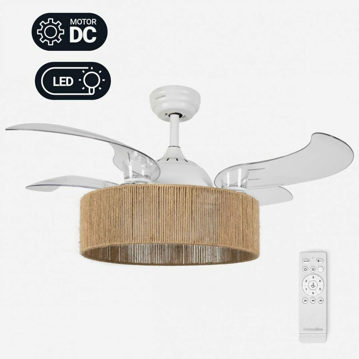 Ceiling Fan Universal Blue JALOQUE WFC &Oslash; 104 cm 65 W